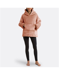 Плед-свитер из флиса размер SM Javi розовый Laredoute