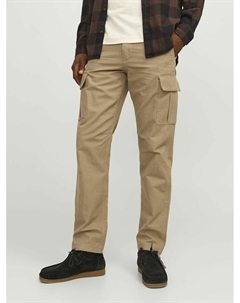 Брюки карго с присборенным низом брючин бежевый Laredoute