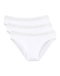 Комплект из трех трусов-слипов La Redoute белый La redoute collections