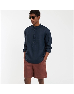 Рубашка френч льняная синий La redoute collections