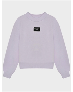 Свитшот с нашивкой-лого, лавандовый Dolce&gabbana