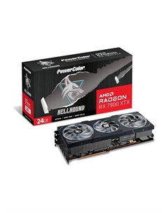 Видеокарта PowerColor AMD Radeon RX 7900 XTX Hellhound, 24 ГБ, RX7900 XTX 24G-L/OC, черный Powercolor