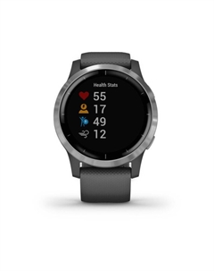 Умные часы Garmin VívoActive 4, 1.3", Wi-Fi, серебристый/серый