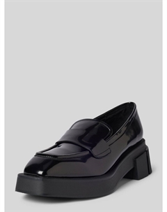 Кожаные пенни-лоферы с перемычкой из берцы, черный Marc cain bags & shoes
