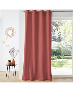 Штора из велюра с люверсами Velvet розовый Laredoute