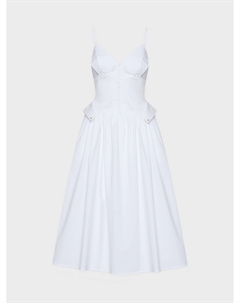 Платье с косетным топом, белое Elisabetta franchi