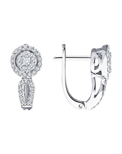 Серьги из белого золота с бриллиантами Sokolov