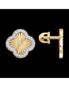 Серьги из золота с фианитами Sokolov