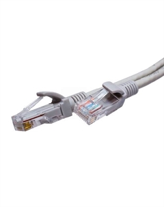 Кабель патч-корд U/UTP 5e кат. 1м. 10-0142 4x2 26AWG (7x0.16mm) Cu LSZH серый Suprlan
