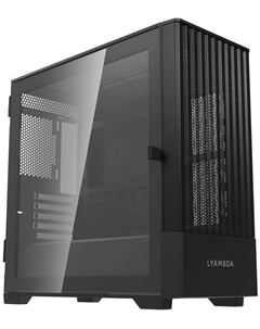 Корпус mATX LGT-01 черный, без БП, боковая панель из закаленного стекла, USB 3.0, 2*USB 2.0, audio Lyambda