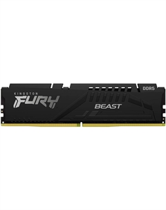 Модуль памяти DDR5 8GB Kingston KF556C36BBE-8 5600MHz Fury Beast Black RTL Gaming PC5-44800 CL36 DIMM 288-pin 1.25В single rank с радиатором Ret Kingston fury