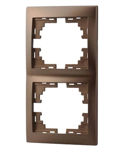 Рамка 701-3100-152 Mira 2-м вертикал. свет. корич. Lezard