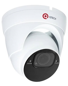 Видеокамера IP QVC-IPC-R802AVZ-PRO 8МП, купольная, в металлическом корпусе, с моторизированным объективом 2.7-13.5мм (105°~33°) и ИК-подсветкой Qtech