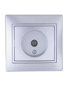 Розетка телевизионная 701-1010-129 проходная TV СП Mira серый металлик Lezard