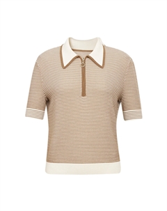 Свитер шерстяной на молнии, персиковый Deep breath