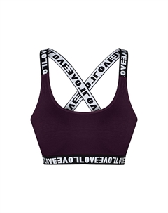 Хлопковое женское бюстье с крестиком и бретелями на бретелях, фиолетовый Hnx