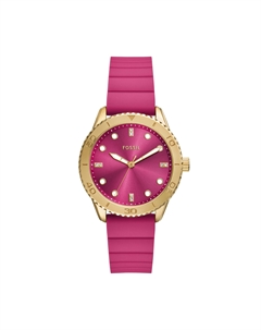 Женские часы Dayle с тремя стрелками, из нержавеющей стали золотистого оттенка, розовый Fossil