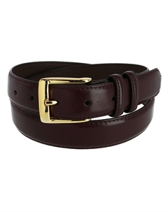 Мужской кожаный ремень с золотой пряжкой Ctm