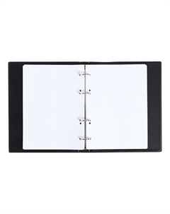 Тетрадь на кольцах a5, 80 листов, в клетку, обложка пвх, черная Calligrata