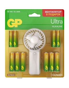 AA/AAA Батарейка GP Ultra 15AU/24AU/FANWETA21-2CRSBC24, 24 шт. Gp