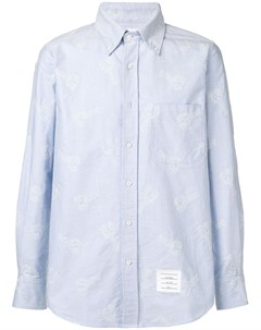 Thom browne оксфордская рубашка с вышитыми лобстерами синий Thom browne