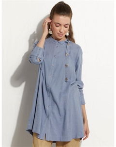 Туника с тисненым воротником «Дедушка», небесно-голубая Kayra