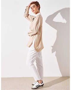 Брошь Детализированная Лоскутная Скрытая Туника Кремовая Kyr