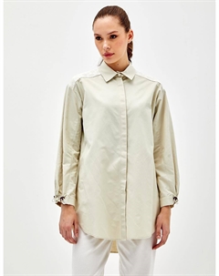 Кремовая туника Garnish с скрытой планкой Kayra