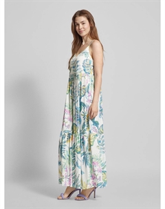 Платье макси из вискозы с цветочным узором, сиреневый More&more