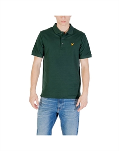 Зеленая хлопковая рубашка-поло Lyle & scott