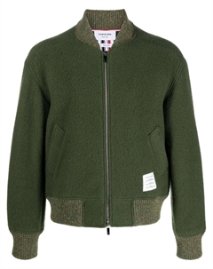 Шерстяной бомбер, зеленый Thom browne