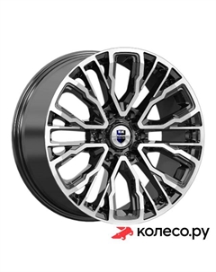 Литой диск Кортес (КС1102) 8.5x19/6*139.7 D106.1 ET25 Алмаз черный Кик