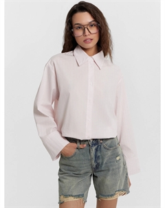 Рубашка женская розовая в полоску Mark formelle