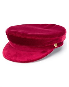 Manokhi бархатная плоская кепка 55 красный Manokhi