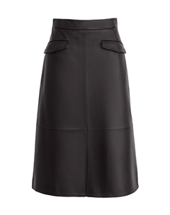 Кожаная юбка миди Without fail