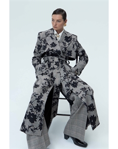 Демисезонное пальто макси с принтом Without fail