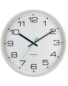 Часы настенные Акцент круглые пластик цвет бежевый бесшумные ø30.5 см Troykatime