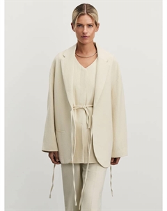 Жакет из хлопка и вискозы на завязках Zarina