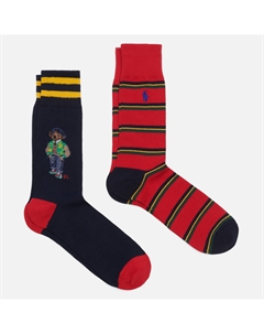 Комплект носков Heritage Bear & Stripe Crew 2-Pack Polo ralph lauren