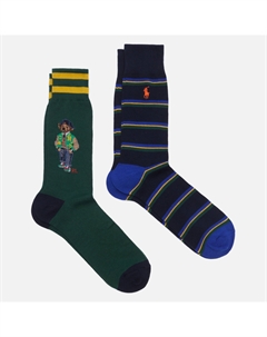 Комплект носков Heritage Bear & Stripe Crew 2-Pack Polo ralph lauren