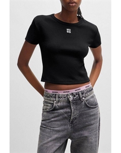 Футболка хлопковая укороченная Hugo