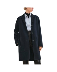 Пальто женское черное/синее Hermes Hermès