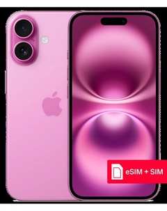 Смартфон Apple iPhone 16 Plus 256Gb eSIM + SIM Pink