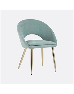 Стул из мягкого велюра зеленый Laredoute
