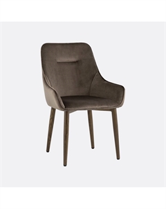 Комплект из четырех стульев из мягкого велюра каштановый Laredoute