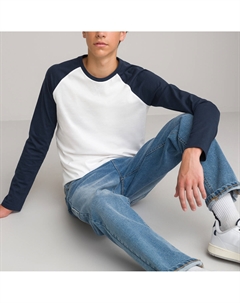 Лонгслив с регланом белый Laredoute