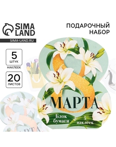 Подарочный набор, бумажные стикеры 20 л + 5 наклеек Artfox