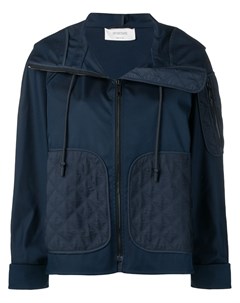 Sportmax куртка с капюшоном и стегаными вставками 38 синий Sportmax