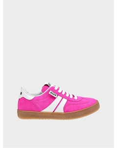 Кеды из замши с белыми полосками, фуксия Msgm