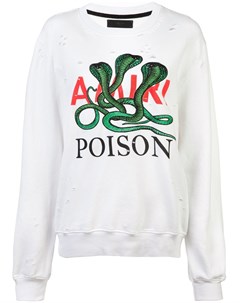 Amiri свитер с рисунком poison s белый Amiri